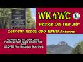 20 Watt CW POTA activation of US-6845 Horne Creek and US-2750 Pilot Mountain State Park