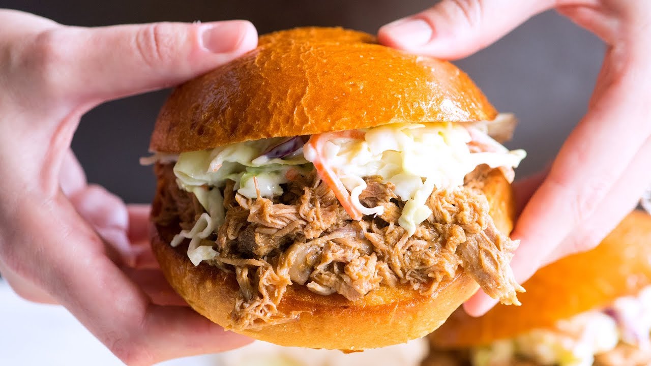 Easy BBQ Pulled Pork Sandwiches Recipe in Slow Cooker & Instant Pot