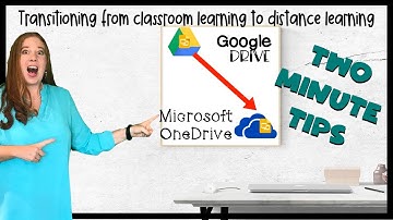 Transitioning to Distance Learning:Google Drive to Microsoft OneDrive (Two Minute Tip)