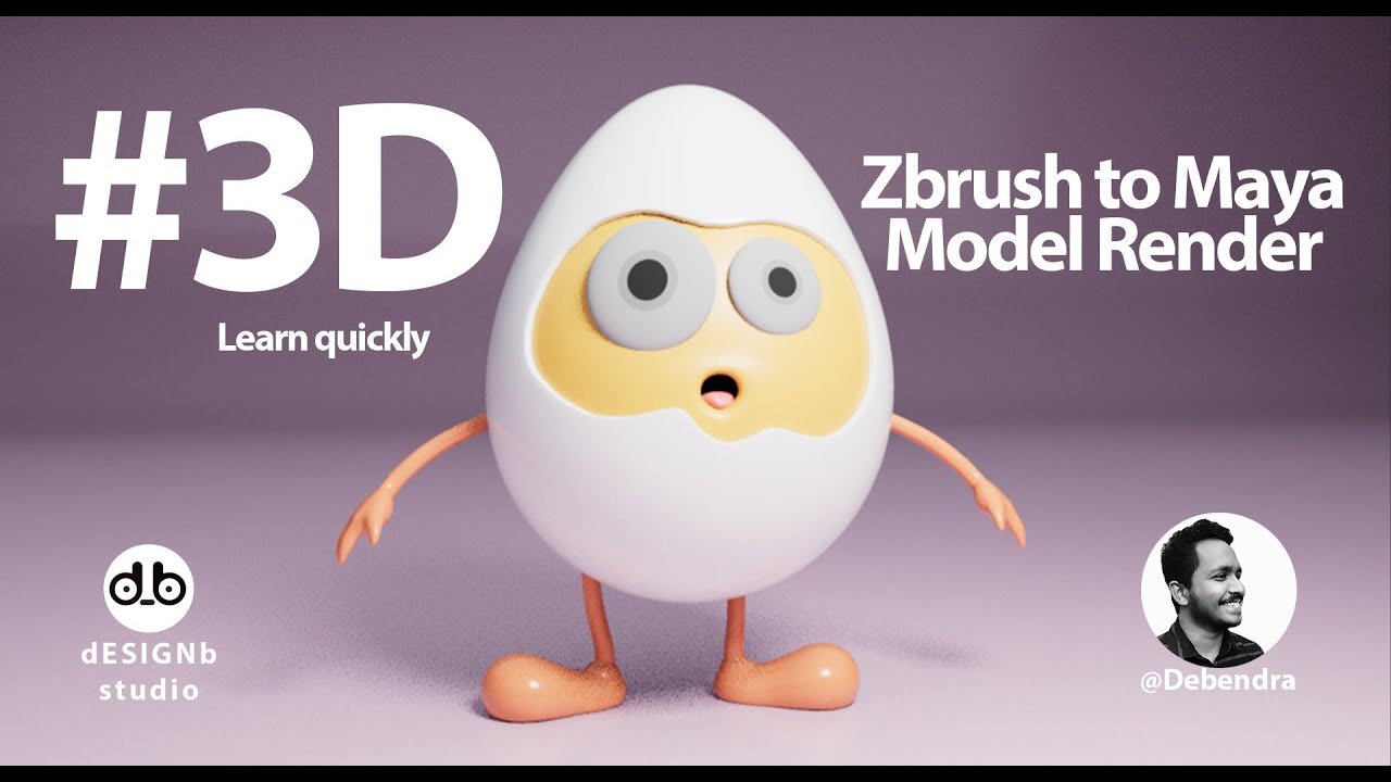 Zbrush to maya 3D model Render #zbrushtutorial #maya - YouTube
