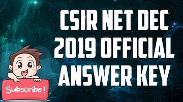 CSIR NET PHYSICAL SCIENCE 2019 DECEMBER PAPER AND ANSWER KEY pdf link in description