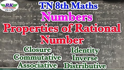 TN 8th Maths|Numbers|Properties of Rational Number|with examples|in tamil