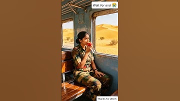 Indian Lady Soldier Waters Apple Tree and Saves It from Drying Up 😭 #ai #plants #save #water