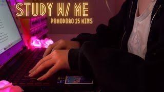 KEYBOARD ASMR STUDY WITH ME || Pomodoro 25 mins on 5 min break || Working on my assignment