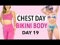 BIKINI BODY IN 30 DAYS DAY 19 | CHEST WORKOUT AT HOME WITH DUMBBELLS | CHEST WORKOUT FOR WOMEN