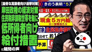 【露骨な高齢者向け選挙対策】岸田政権の経済対策