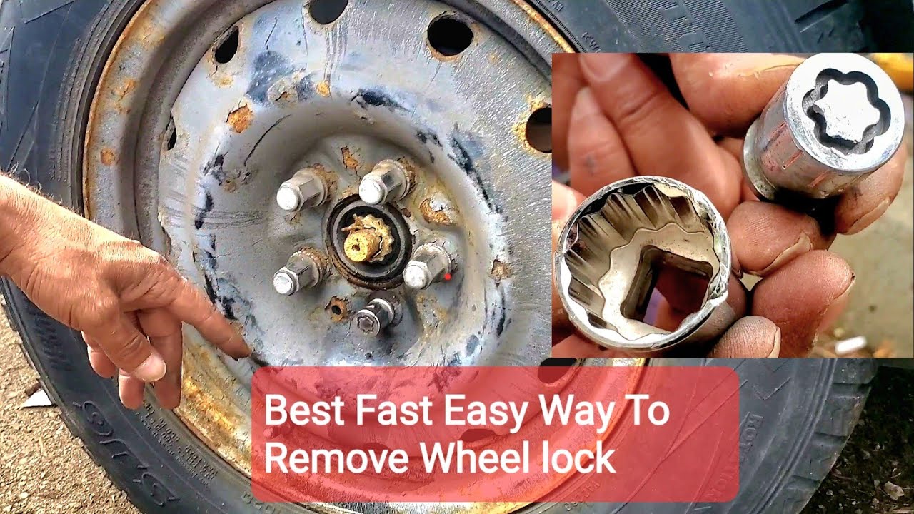 How To Remove Wheel Lock Nut, Without Key, Best Fast Easy Way - YouTube