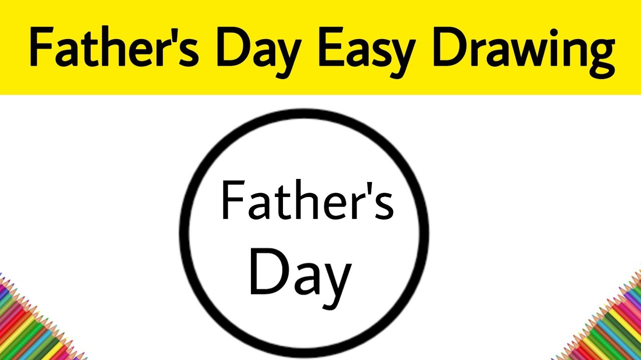 Father's Day Drawing Very Very easy for beginners | step by step