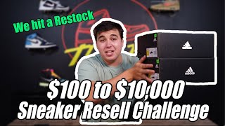Turning $100 into $10,000 Resell Challenge Episode 10 | Hit an online RESTOCK