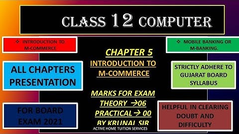 CLASS 12 COMPUTER CHAPTER 5 GUJARAT BOARD ENGLISH MEDIUM || INTRODUCTION TO M-COMMERCE