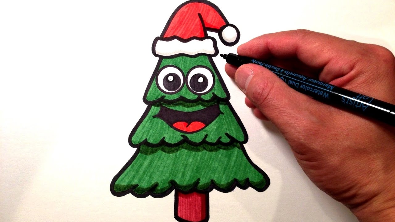 Cute Christmas Tree Drawings