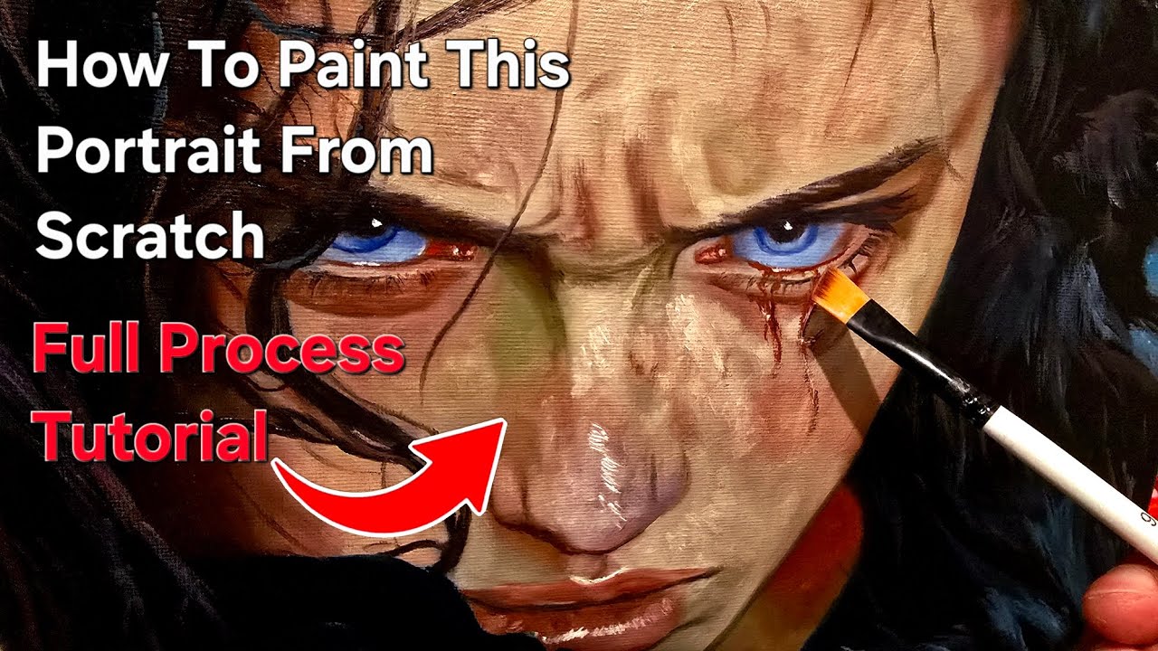 Realistic Portrait Painting | Full Oil Painting Process from Start to ...