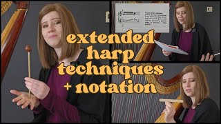 Extended Harp Techniques, Notation, and General Ergonomics of the Harp