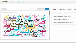 How to create content marketing videos in Arabic using RazorArts. screenshot 1