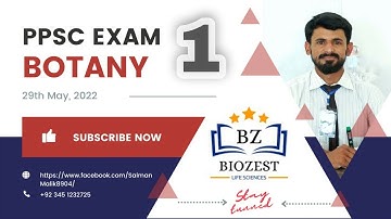 PPSC Lecturer Botany Paper 2022|Full solved 1