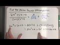 Partial fractions with an irreducible quadratic factor