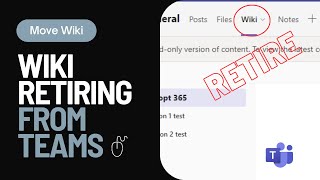 Wiki retiring from Teams; moving to Notes (OneNote) #Microsoft #microsoftteams #Wiki