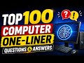 Top 100 Computer Questions Asked in Exams (Part 2) | One-Liner Questions & Answers