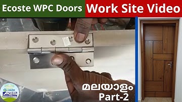 Ecoste WPC waterproof Door Carpenter Work site hinges screw fixing life time guarantee all kerala