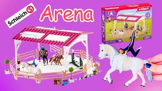 Unboxing schleich arena riding centre with retired models | HUGE model horses pony set rare
