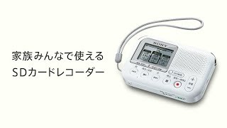 メモリーカードレコーダー:家族みんなで使えるSDカードレコーダー:ICD-LX31A【ソニー公式】