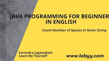 Count number of spaces in the given String