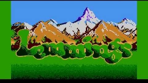 lemmings title screen for Atari 8-bit