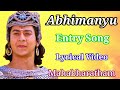 Abhimanyu entry song  mahabharatham  savya sakhi art