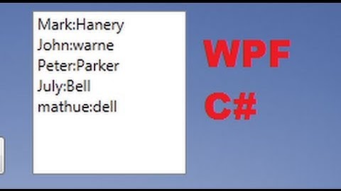 C# WPF Tutorial 15- How to Link ListBox with Database