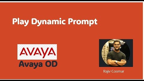 Chapter 10: Play Dynamic Prompt | Avaya OD Training | Read The Manual