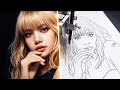 LISA (Blackpink) Portrait Drawn by a Robot! 🤖🖊️ Lalisa Manobal Plotter Art 