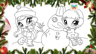 New Year  [8 December] Как нарисовать Амур и Локетт со снеговиком! [Pop Pixie]