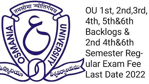 OU DEGREE BACKLOG EXAMS UPDATES 2022|OU LAST UPDATES |1ST SEMESTER,2ND SEMESTER,3rd,4th,5th&6th SEM
