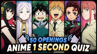 CAN YOU GUESS THE ANIME OPENING IN 1 SECOND | 50 Anime Openings screenshot 2