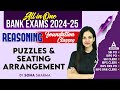 Puzzles and seating arrangement in one shot  reasoning classes for bank exams 2024  by sona sharma