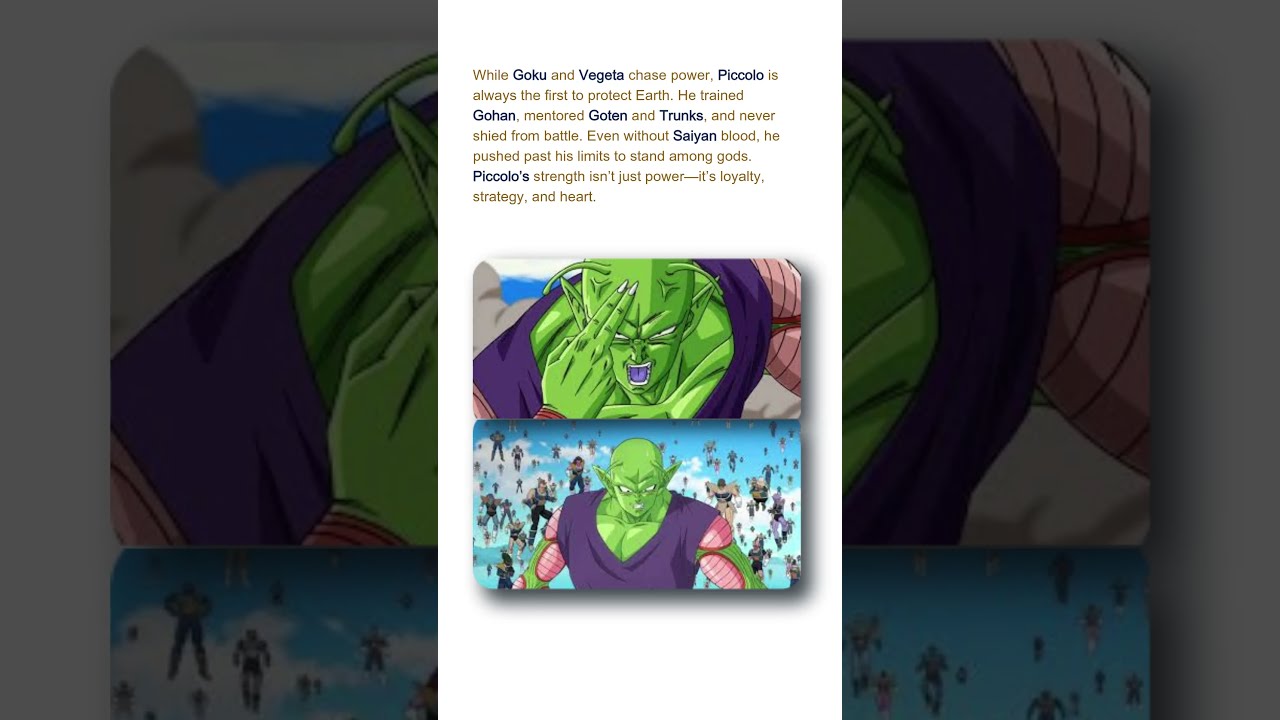 Why Piccolo Is The True Backbone Of Z Fighters