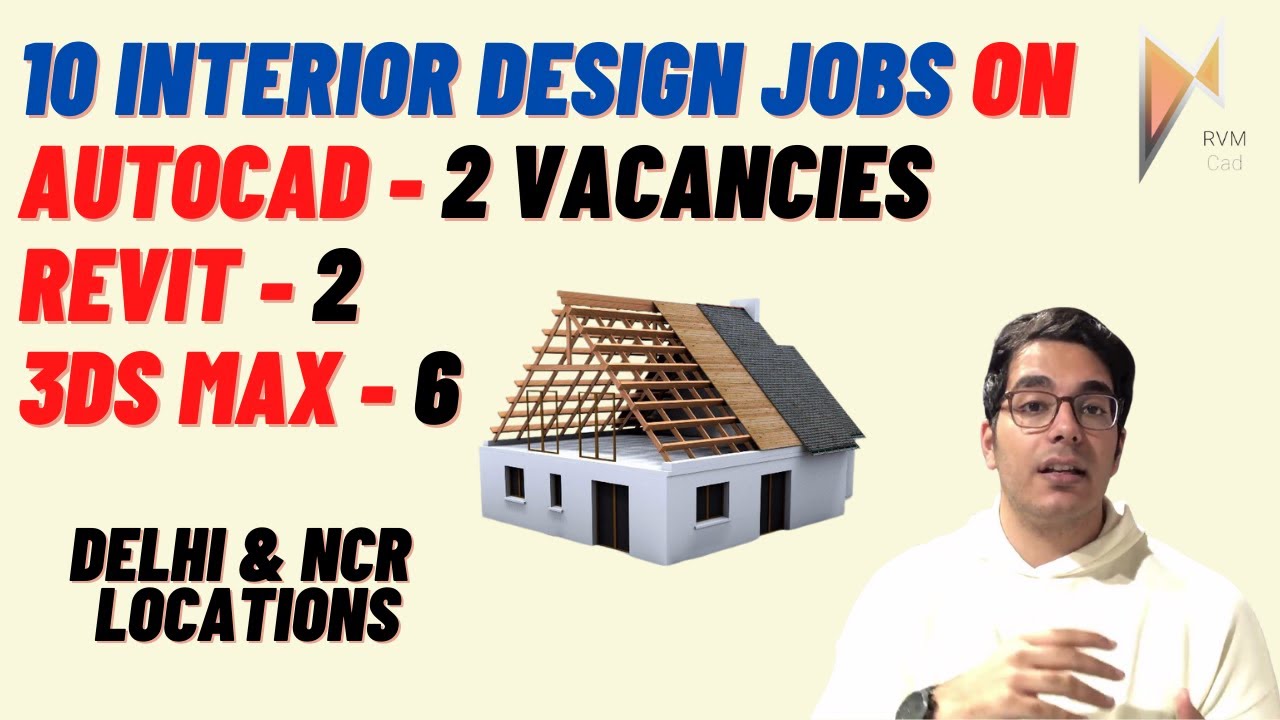 Fabel Afslut butik 3DS Max Job Vacancies for Interior Designers & Architects | AutoCAD  Vacancies - RVM CAD Job Update - YouTube