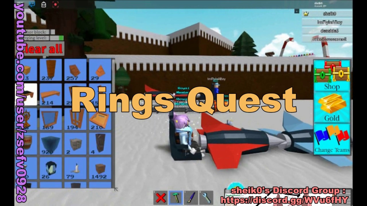 Build A Boat For Treasure Rings Quest Use Red Jet Turbine The Best Youtube - roblox build a boat for treasure jet turbine code