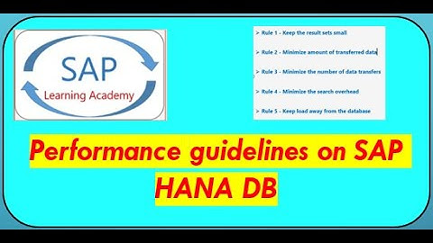 The Performance guidelines for ABAP Development on the SAP HANA Database |SAP ABAP Performance guide