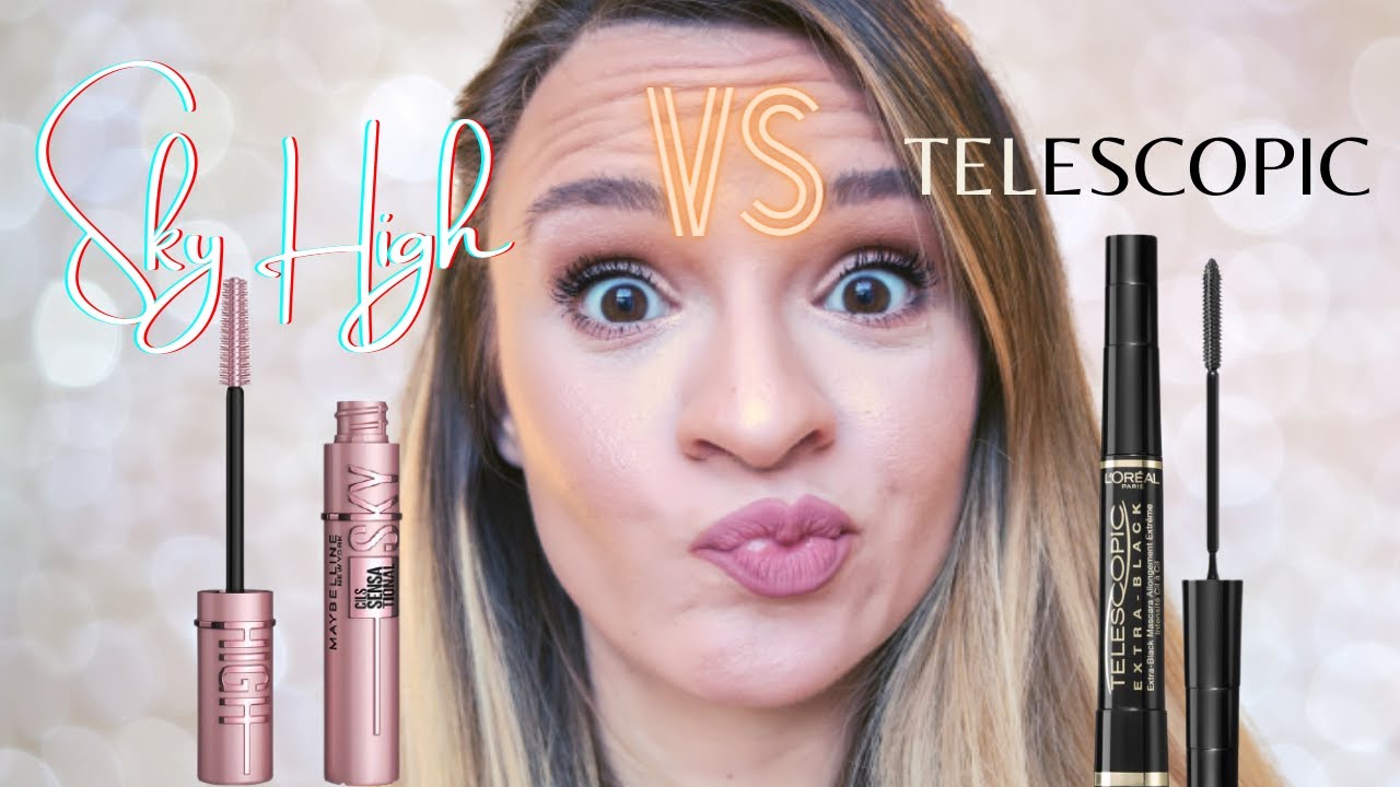 Maybelline Sky High VS L'oreal Telescopic Mascara First Impression, Review  & Comparison (Wear test) 