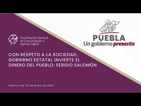 CON RESPETO A LA SOCIEDAD, GOBIERNO ESTATAL INVIERTE EL DINERO DEL PUEBLO: SERGIO SALOMÓN