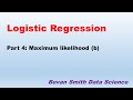 IML31: Logistic regression (part 4): Maximum likelihood (b)