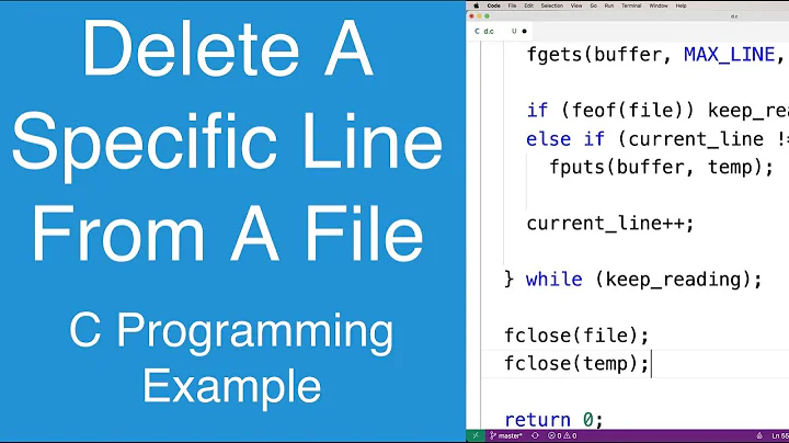 Delete A Specific Line From A File | C Programming Example