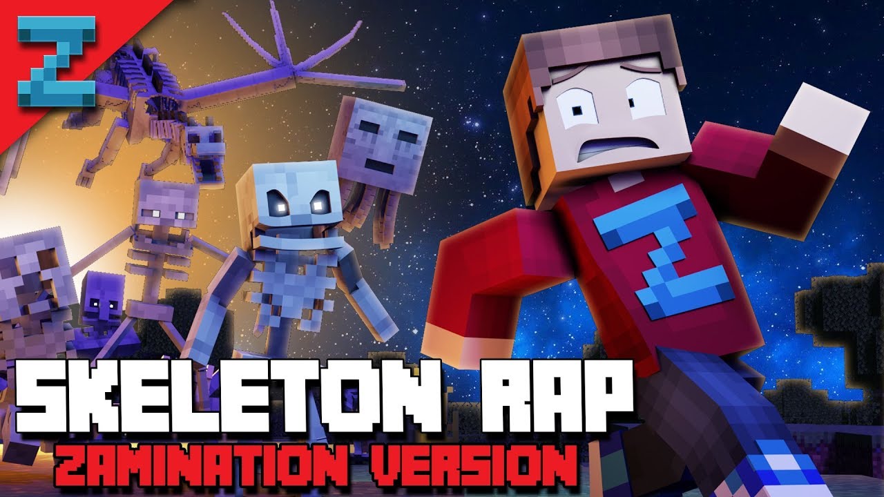 Minecraft Skeleton Rap Zamination Version Animated Music Video - minecraft zombie roblox id