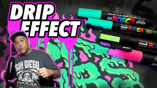HOW TO DRAW DRIP EFFECT LETTERING WITH POSCA MARKERS (Art Tutorial)