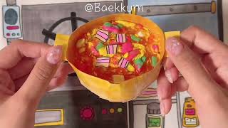 [💸paperdiy💸] Making Soup🍜🧑‍🍳 with Slime & Clay! 슬라임과 클레이로 스프 만들기 ASMR