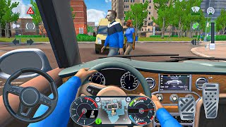 Realistic City Cab Driving 3D: Luxury Black car driving as a City Taxi - car game android gameplay screenshot 4