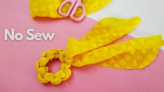 NO SEW | DIY Bow Tail Scrunchies | Quick and Easy | Hair Scarf Tutorial | Hair Tie | Gift Idea