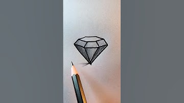 Beautiful Diamond Shape Drawing with Pencil ✏️ | Easy Drawing Tutorial for Beginners 🩵