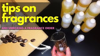 Tips on Fragrance Oils for Soap Making - while unboxing a fragrance oil order